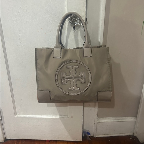 Tory Burch Taupe Ella Tote Bag - Picture 3 of 14